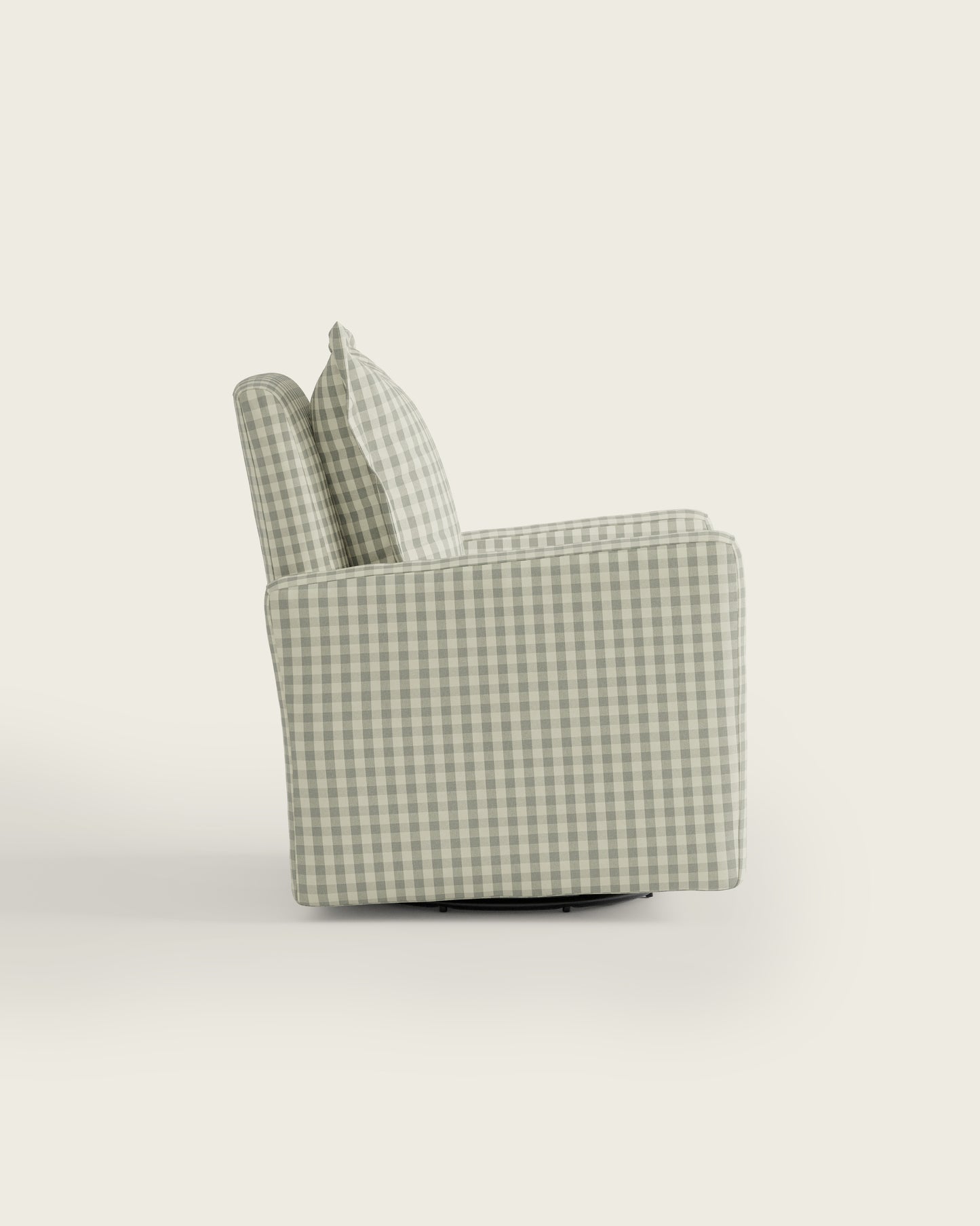 Celadon Gingham / Metal Base