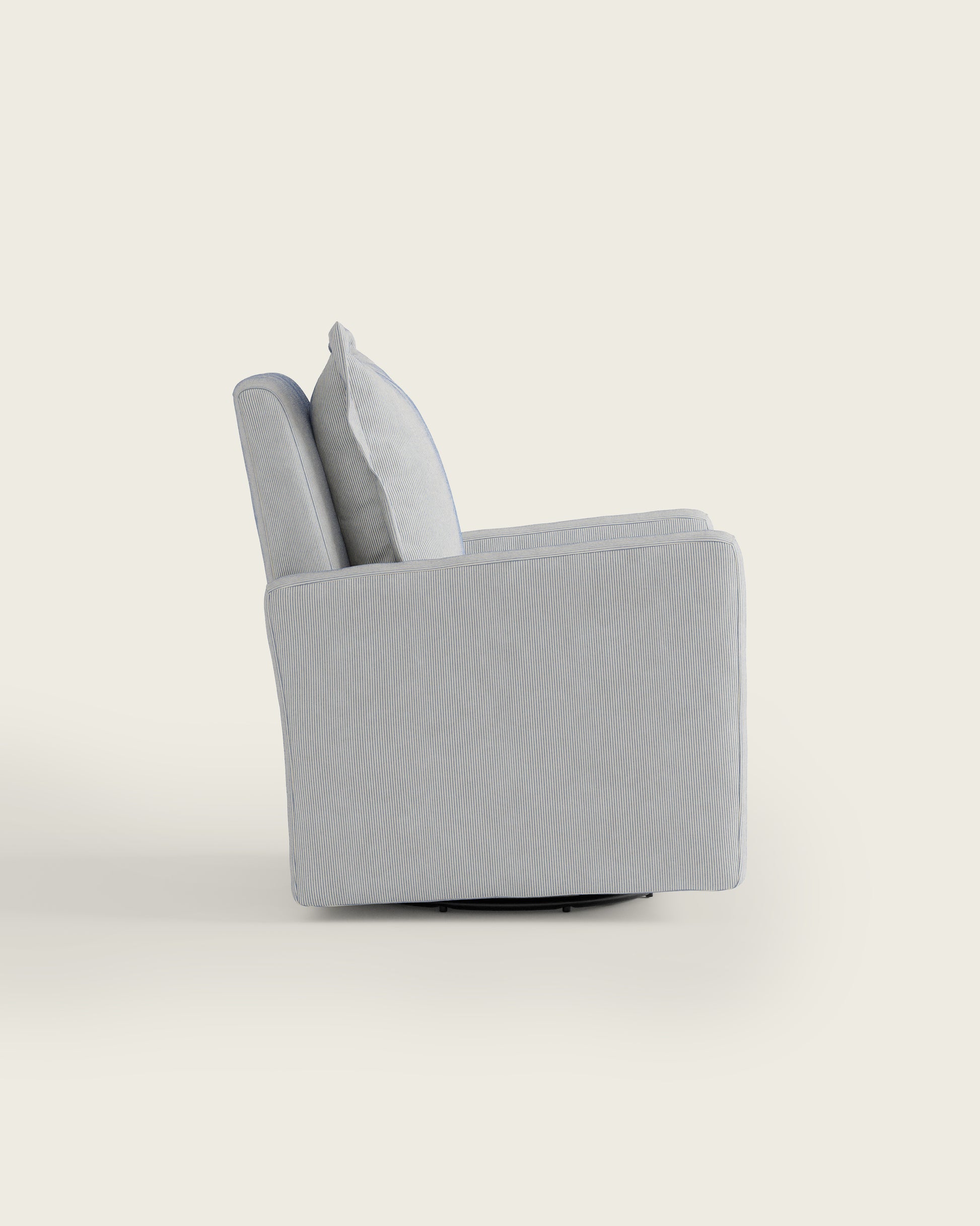 Bluebell Ticking Stripe / Metal Base