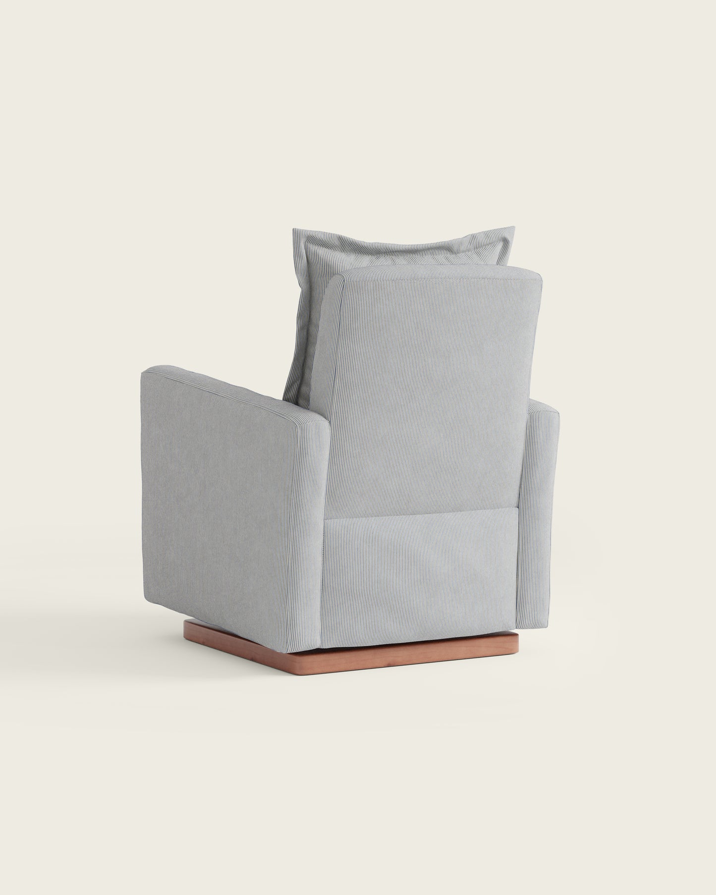 Bluebell Ticking Stripe / Wood Base