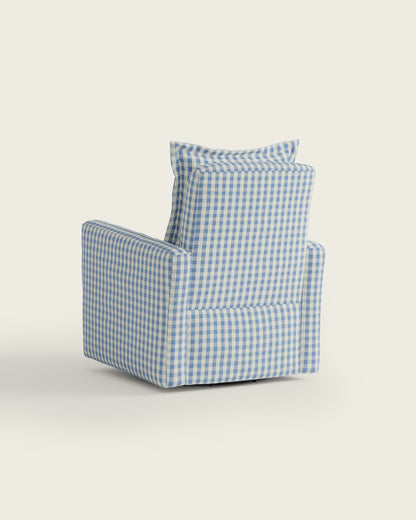 Bluebell Gingham / Metal Base