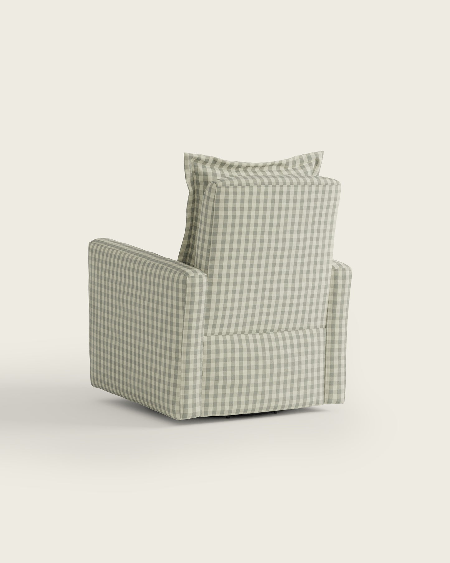 Celadon Gingham / Metal Base