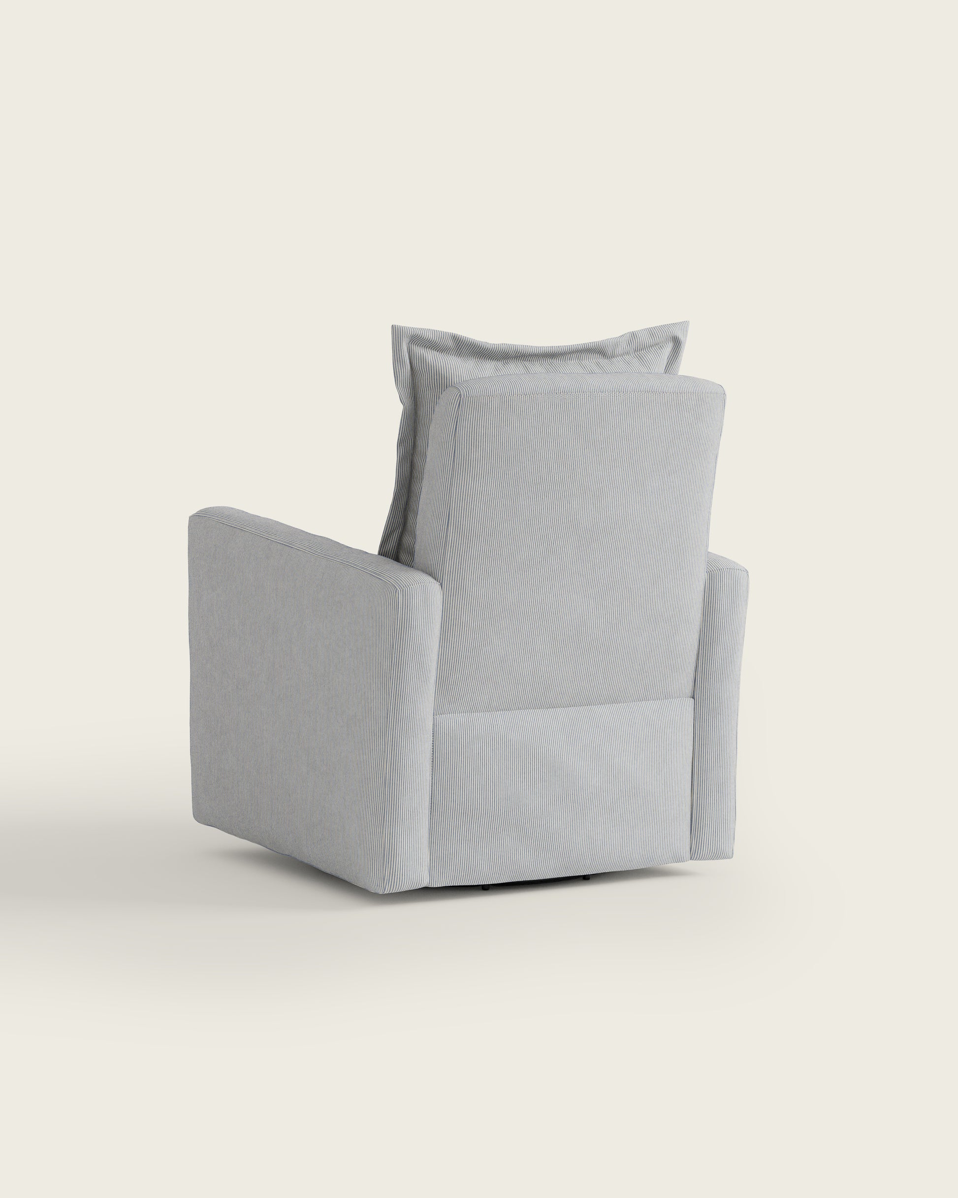 Bluebell Ticking Stripe / Metal Base