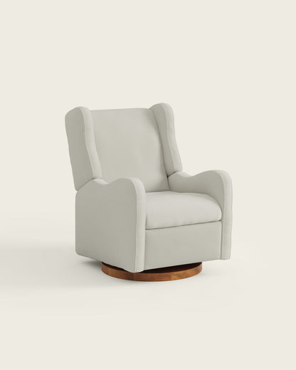 Snow Textured Weave / Wood Base