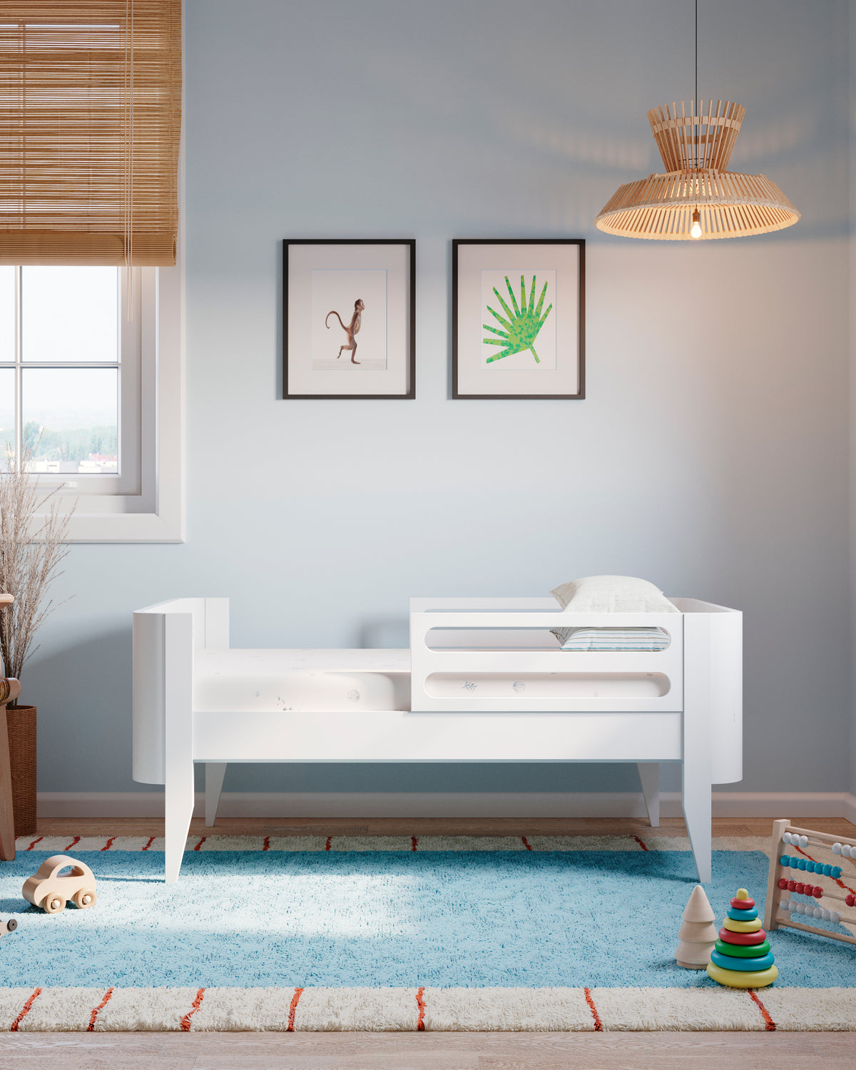 The Snow Crib White Convertible & Crib Nestig