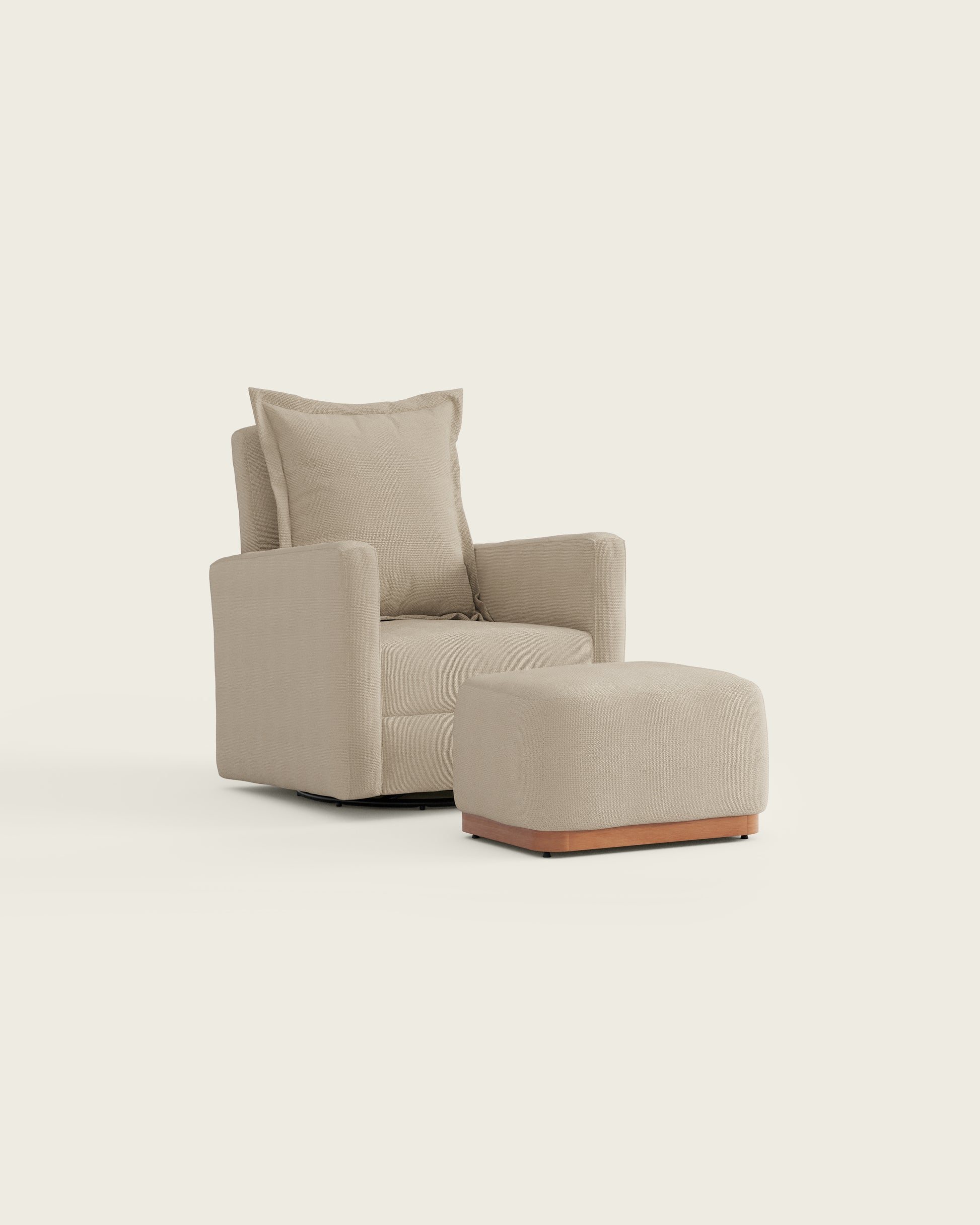 Birch Basketweave / Metal Base