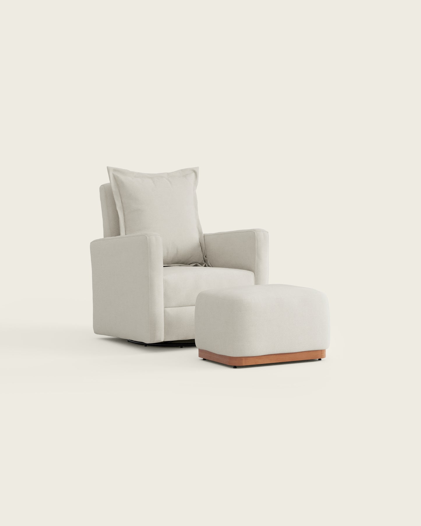 Snow Textured Weave / Metal Base