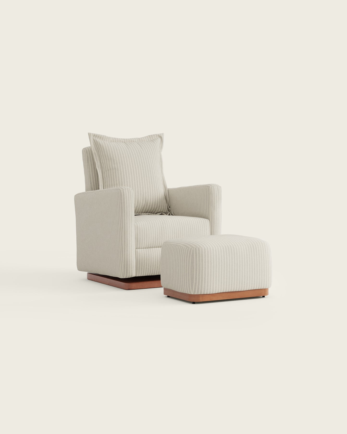 Pebble Stripe / Wood Base