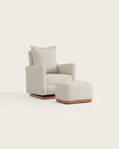 Pebble Stripe / Wood Base