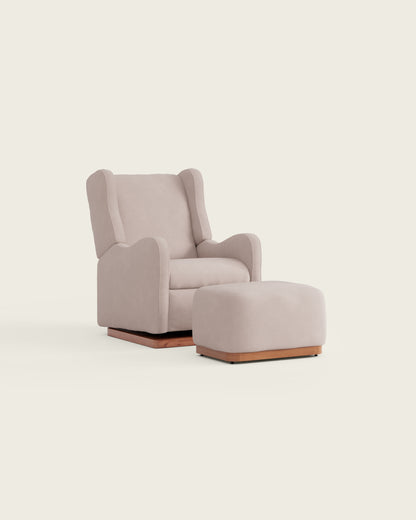 Peony Brushed Chenille / Wood Base