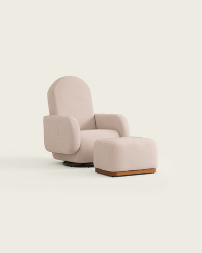Cinnamon Ticking Stripe / Metal Base 