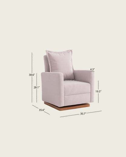 Peony Brushed Chenille / Wood Base