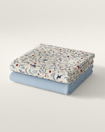 Organic Fitted Arden Cot Sheet Set