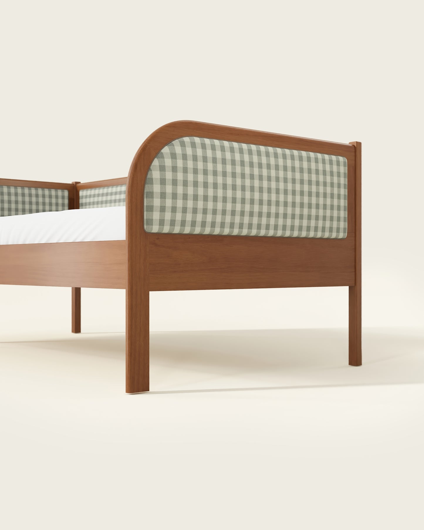 Walnut / Celadon Gingham