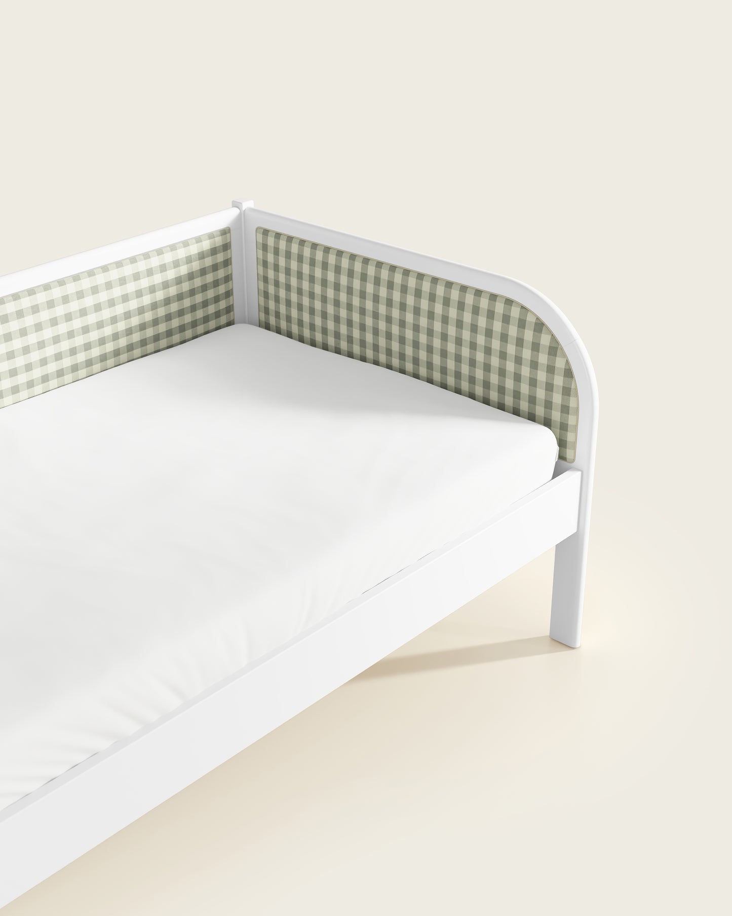 White / Celadon Gingham