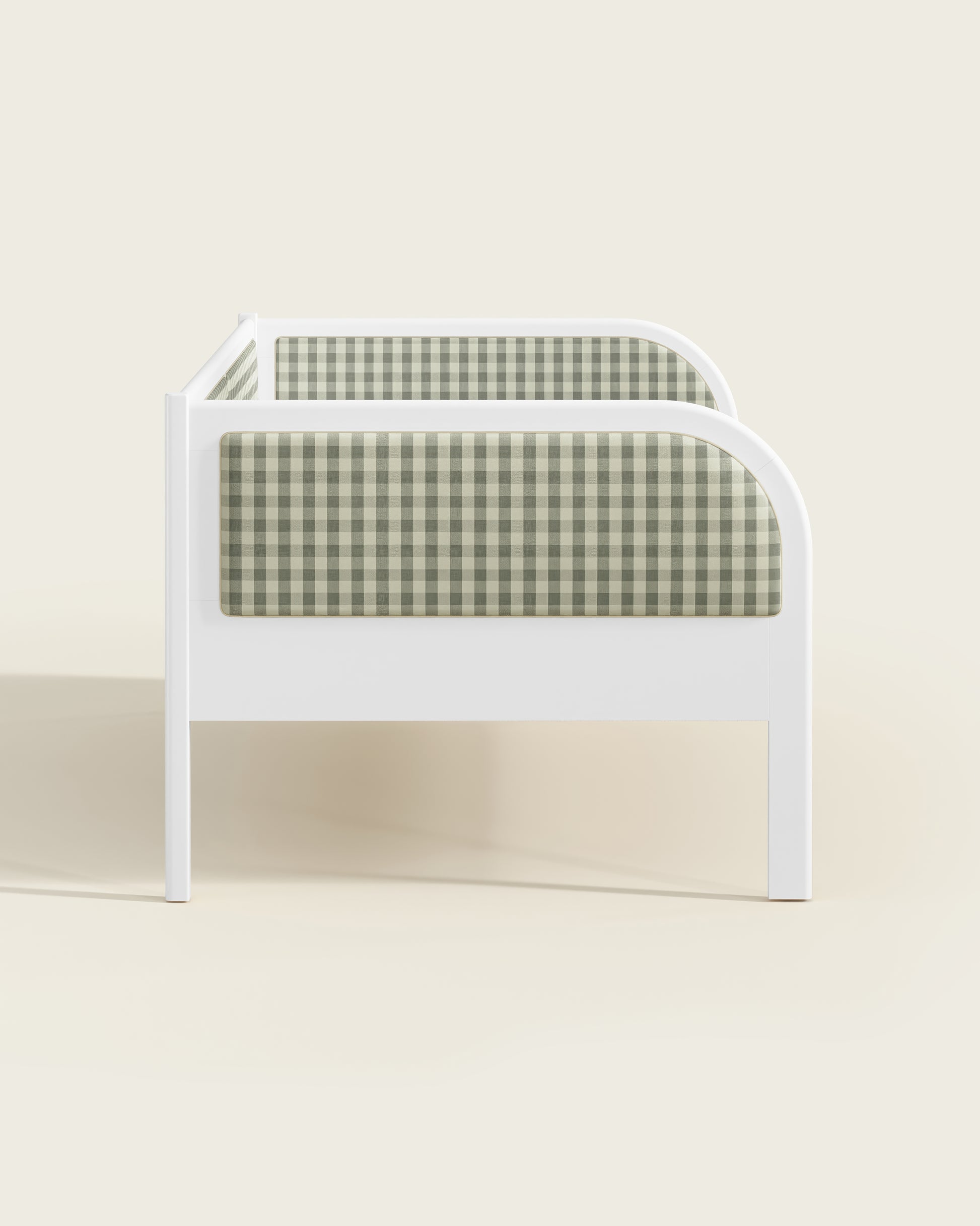 White / Celadon Gingham