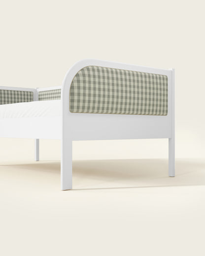 White / Celadon Gingham