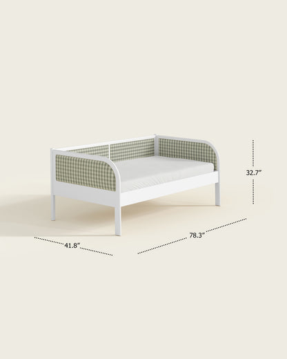 White / Celadon Gingham