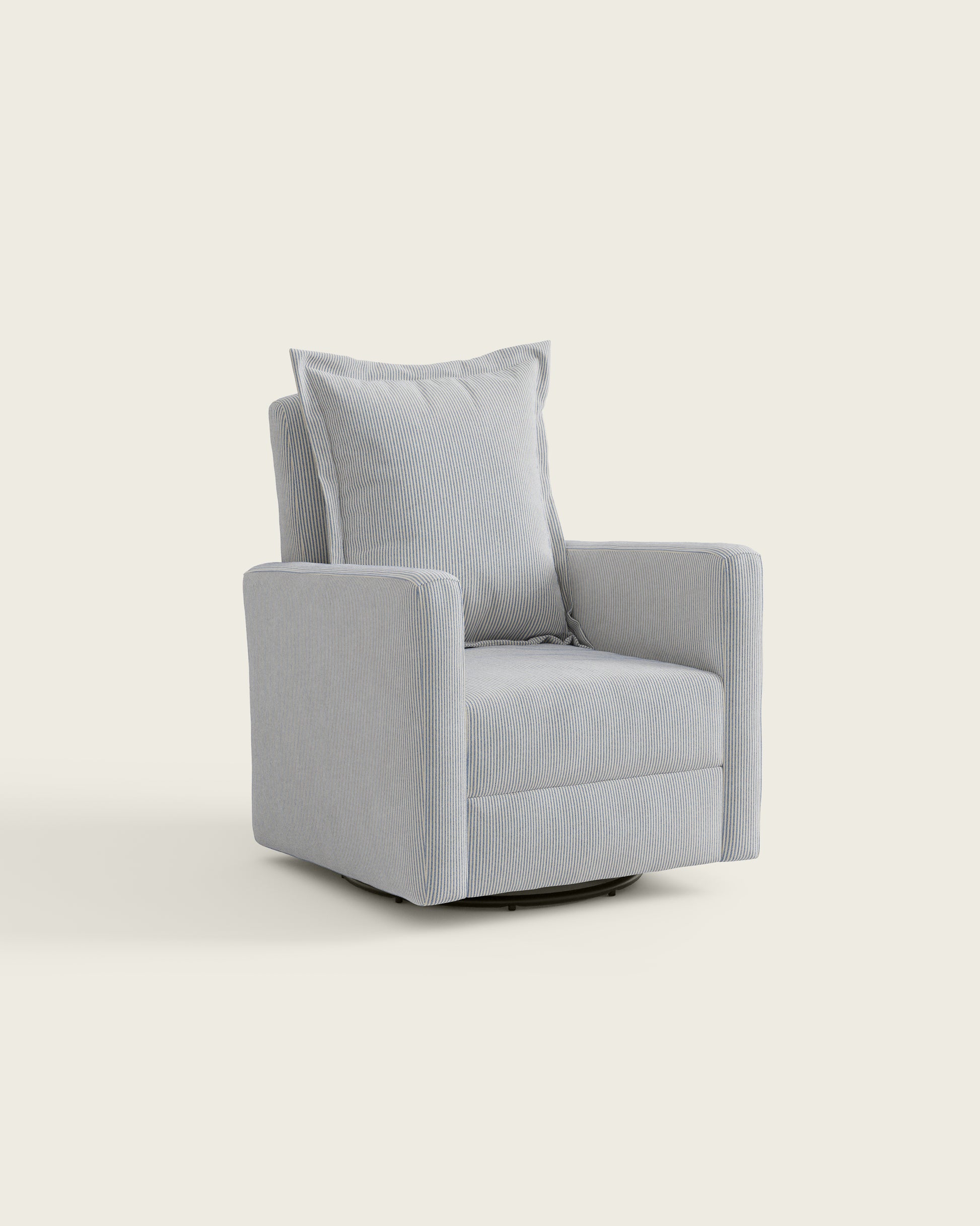 Bluebell Ticking Stripe / Metal Base