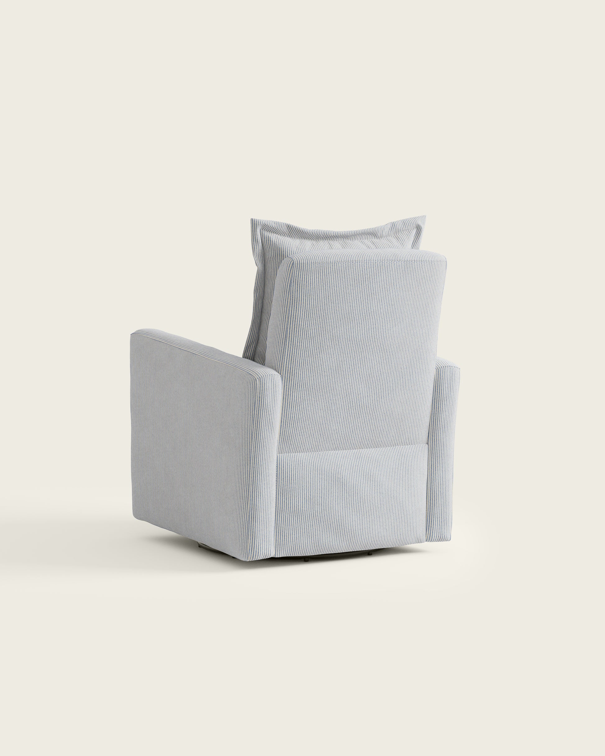 Bluebell Ticking Stripe / Metal Base