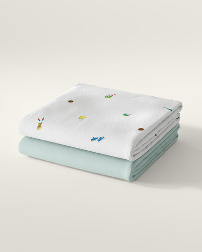 Busy World Crib Sheet Set | Richard Scarry x Nestig