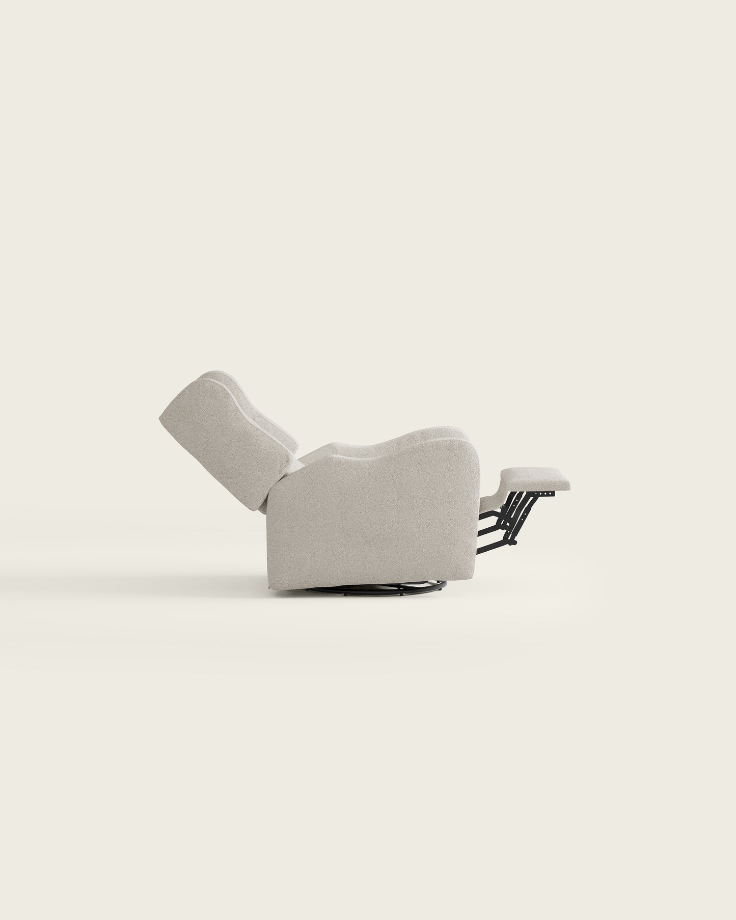 Alabaster Bouclé / Metal Base