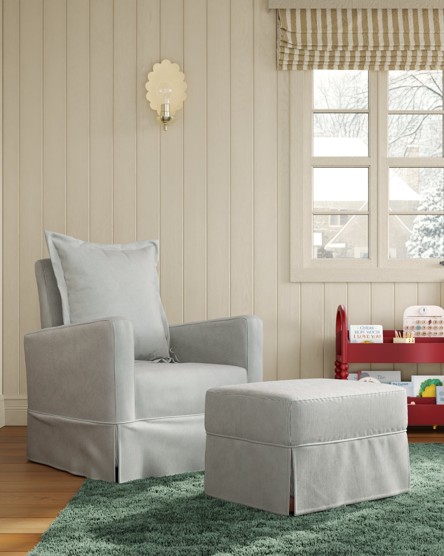 Bluebell Ticking Stripe