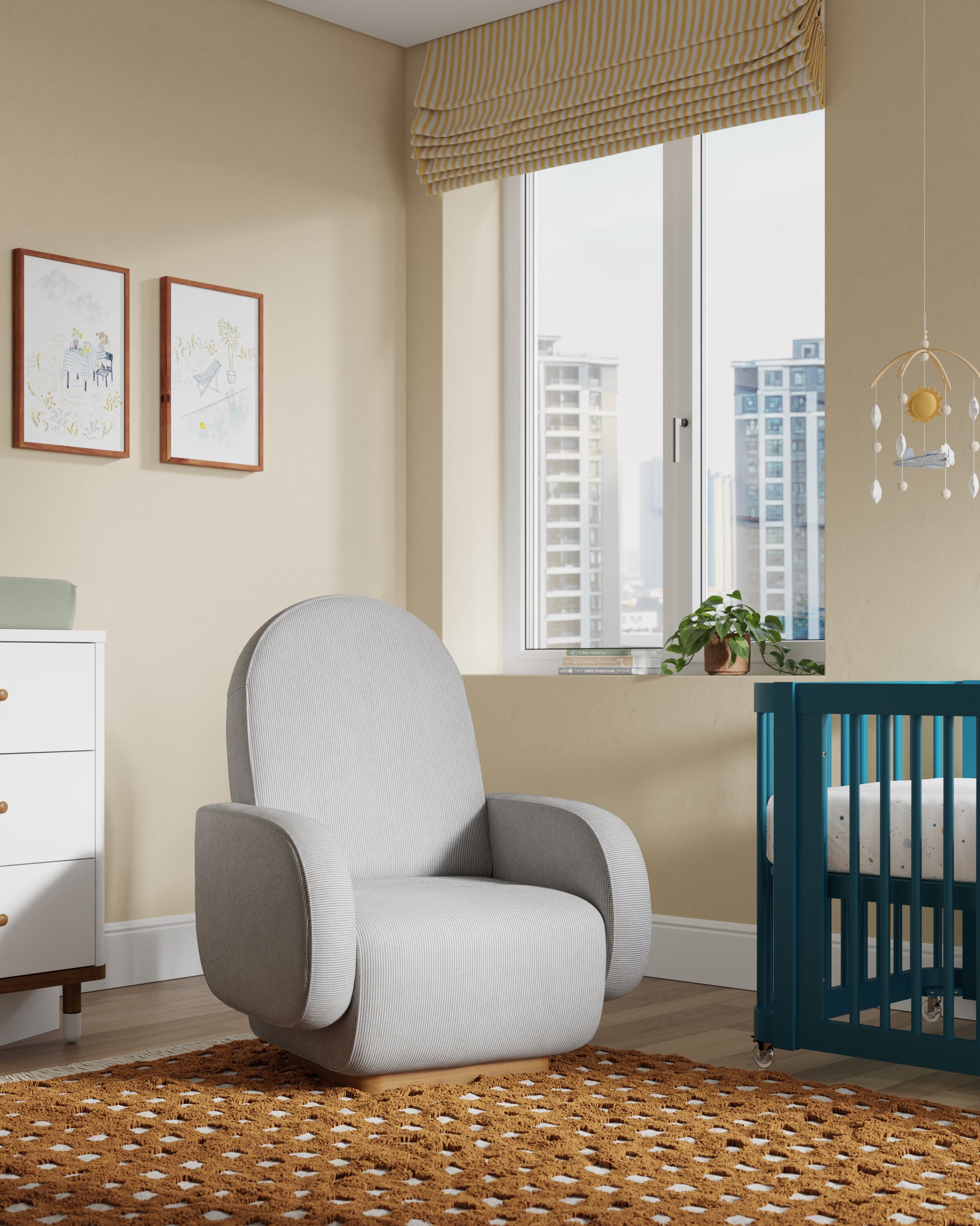 Bluebell Ticking Stripe