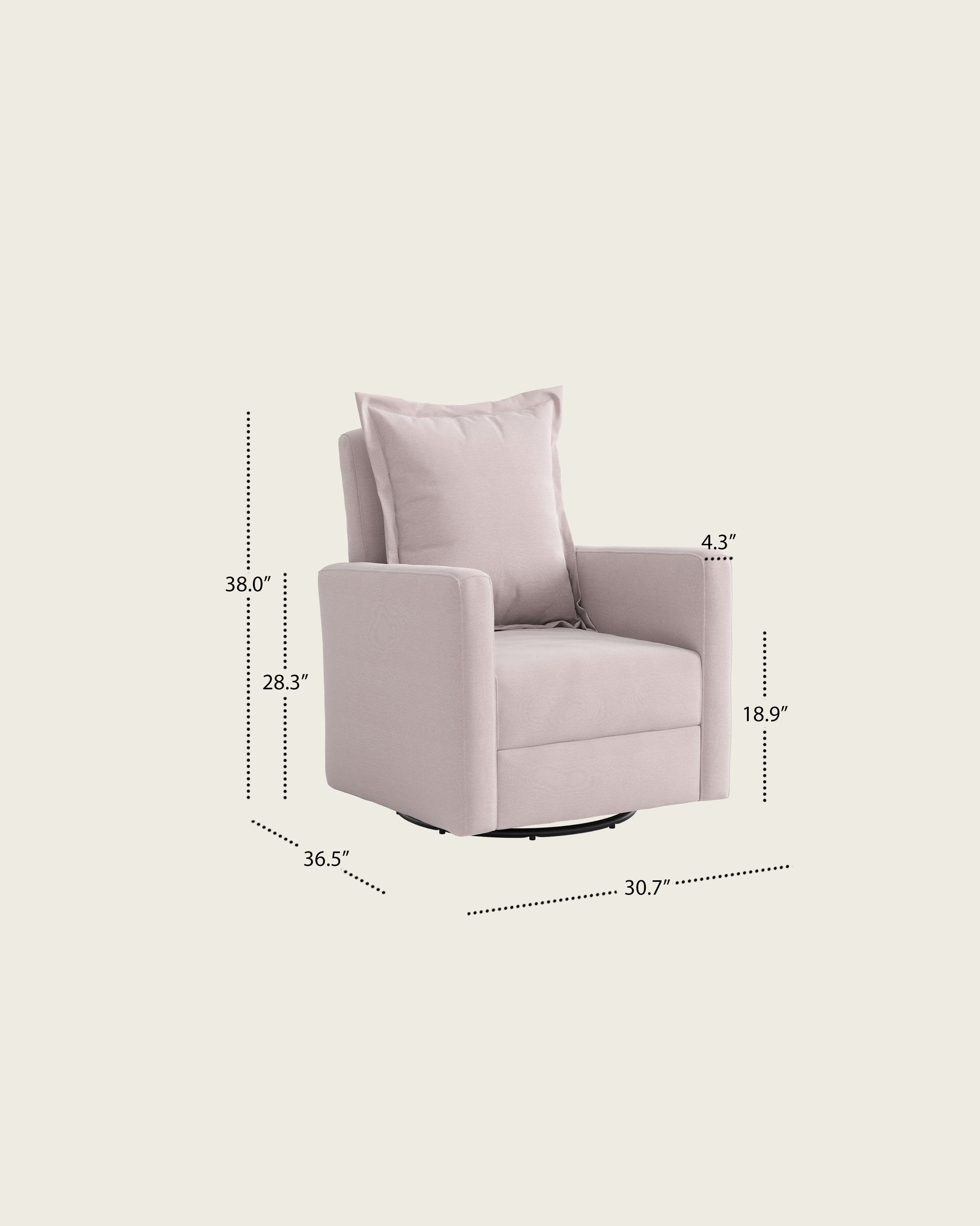 Peony Brushed Chenille / Metal Base