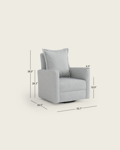 Bluebell Ticking Stripe / Metal Base