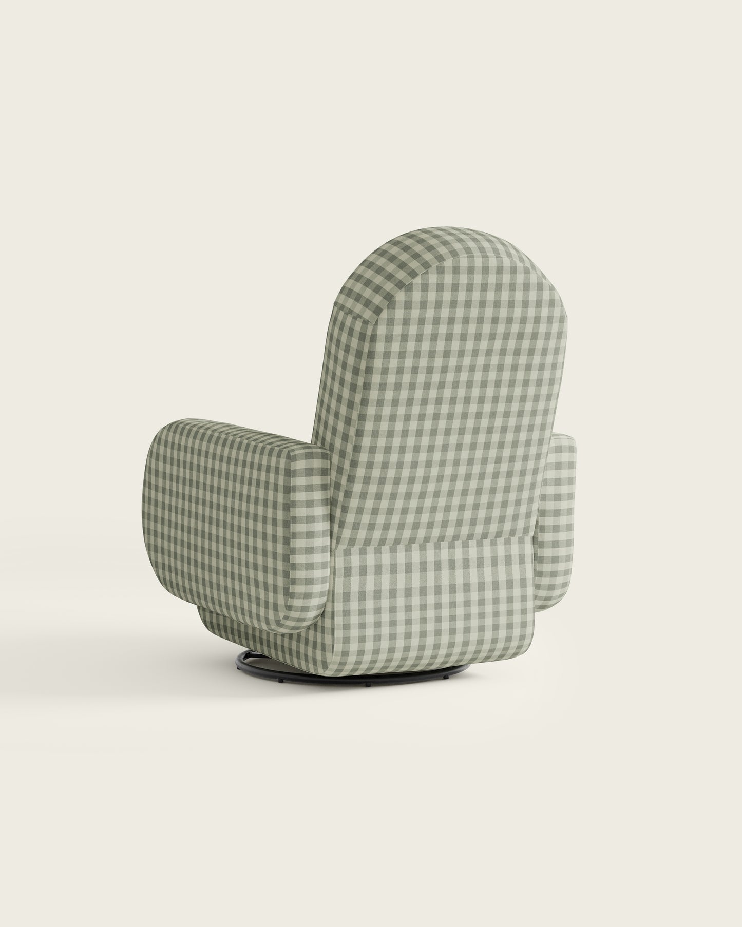 Celadon Gingham / Metal Base