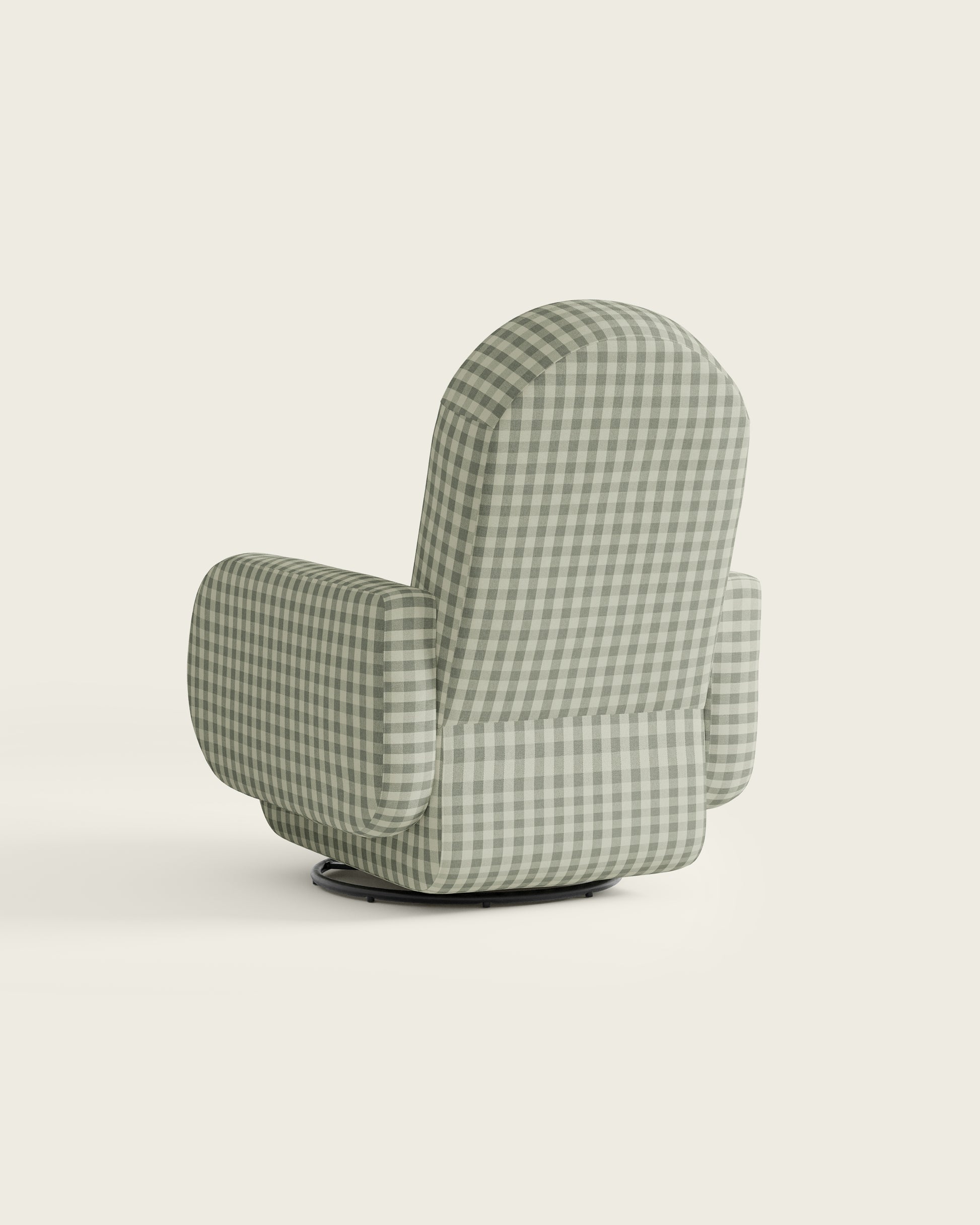 Celadon Gingham / Metal Base