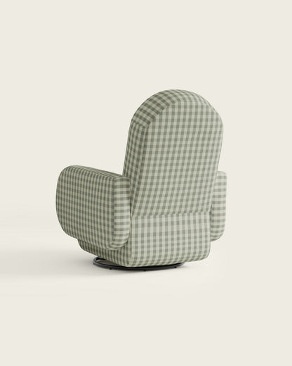 Celadon Gingham / Metal Base