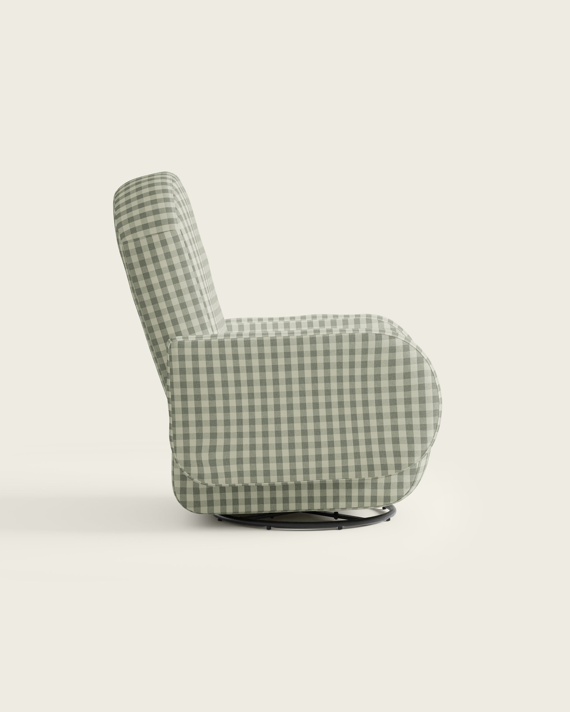 Celadon Gingham / Metal Base