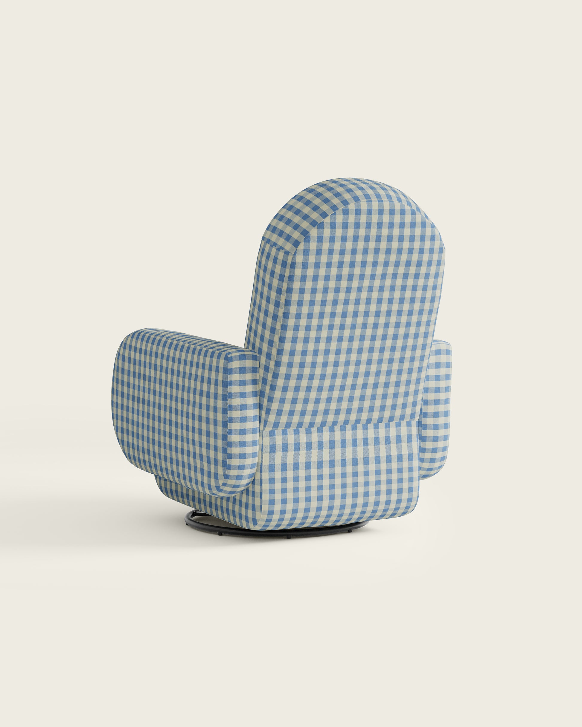 Bluebell Gingham / Metal Base