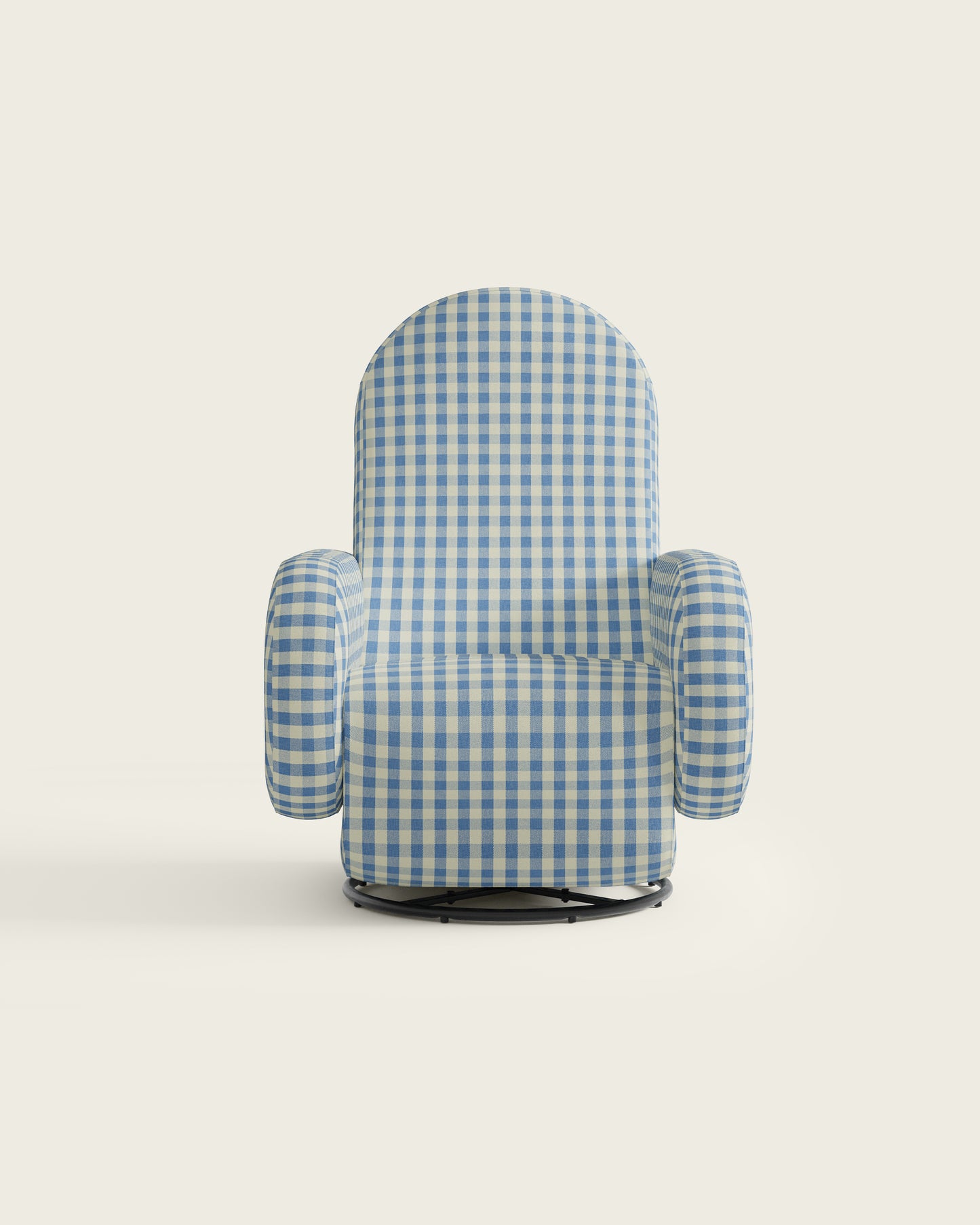 Bluebell Gingham / Metal Base