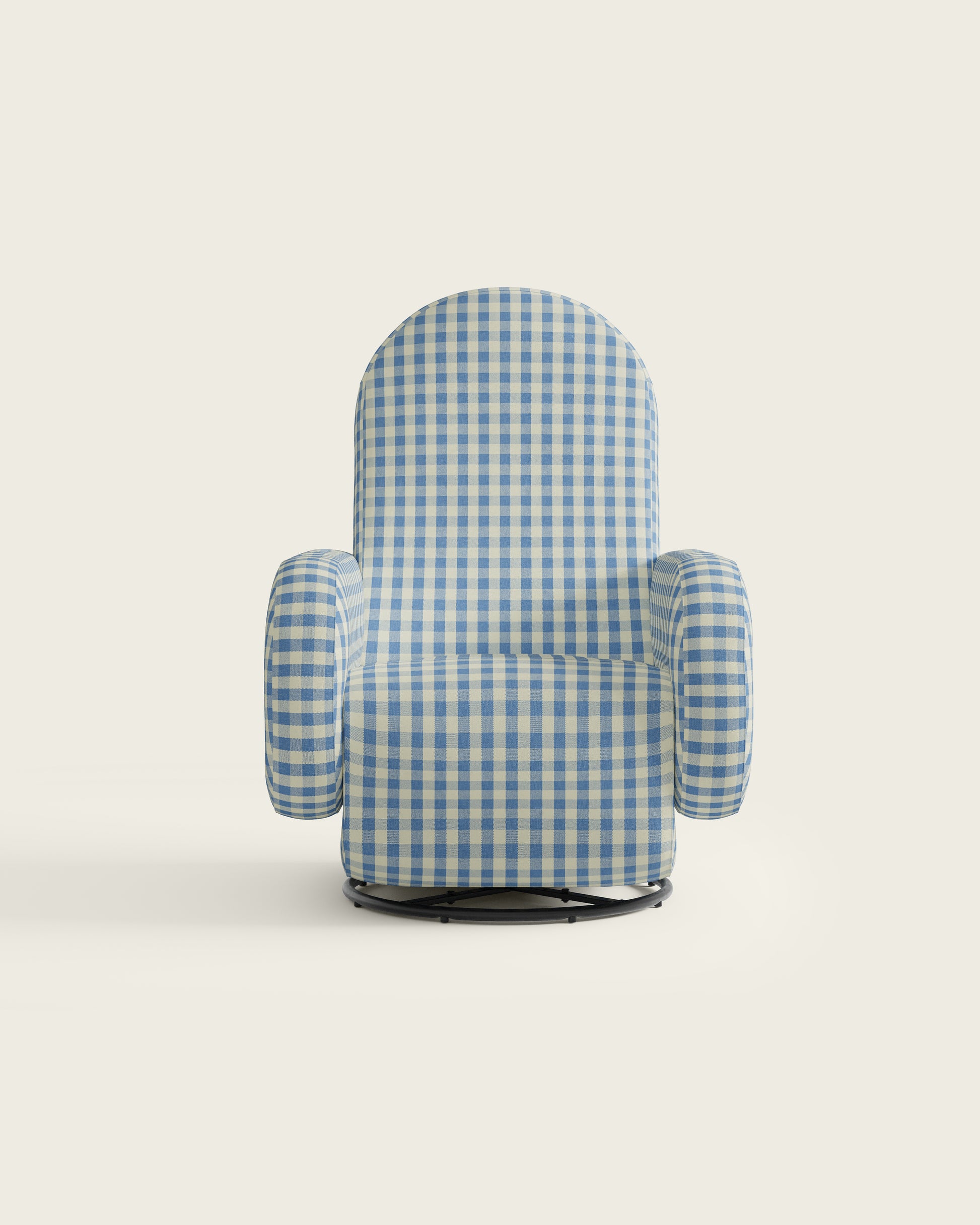 Bluebell Gingham / Metal Base