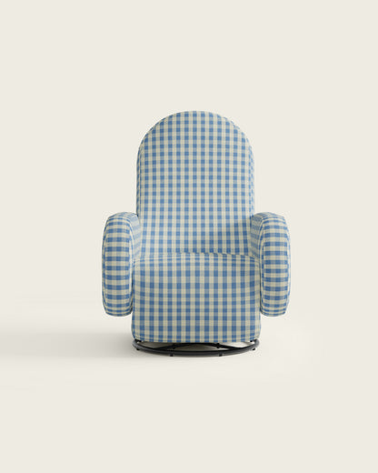 Bluebell Gingham / Metal Base