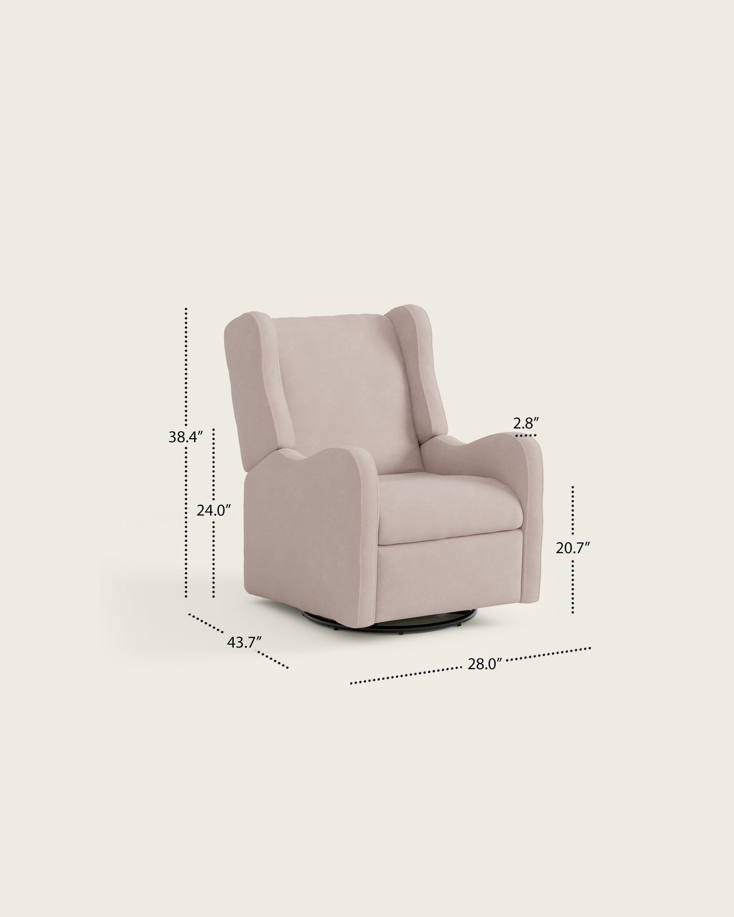 Peony Brushed Chenille / Metal Base