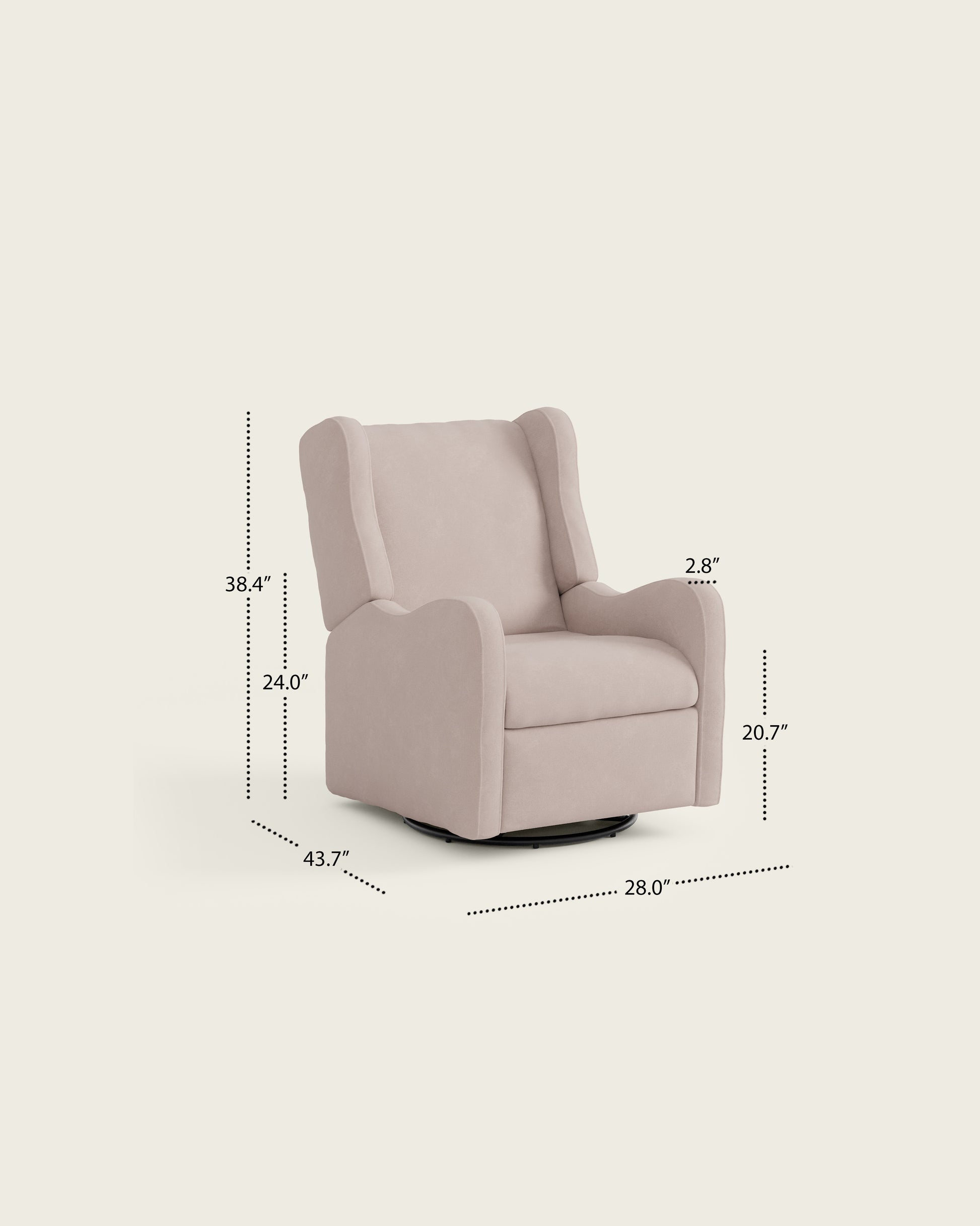 Peony Brushed Chenille / Metal Base