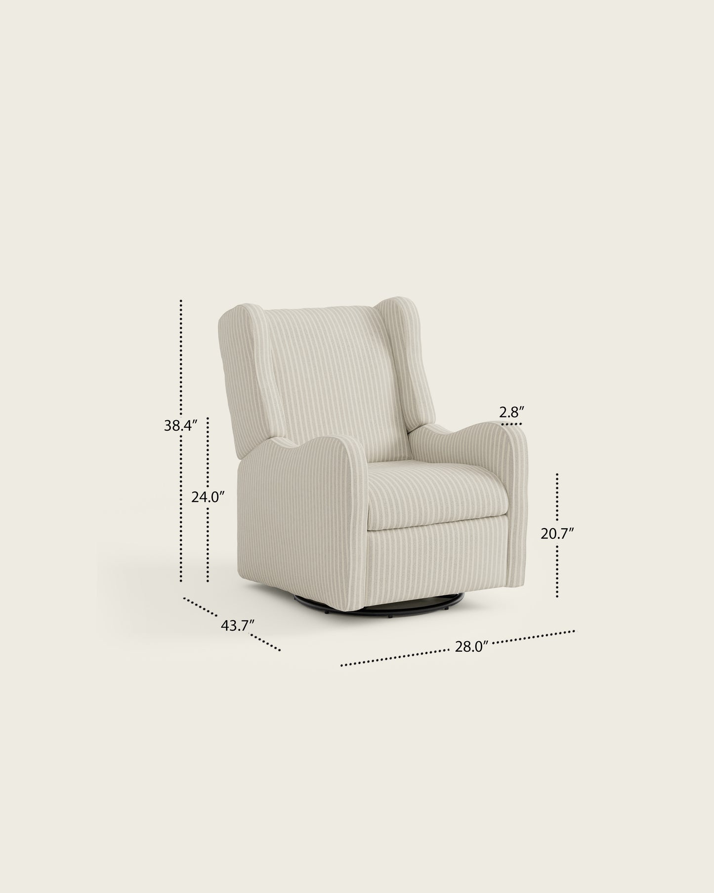 Pebble Stripe / Metal Base