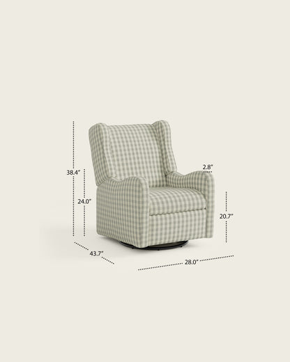 Celadon Gingham / Metal Base