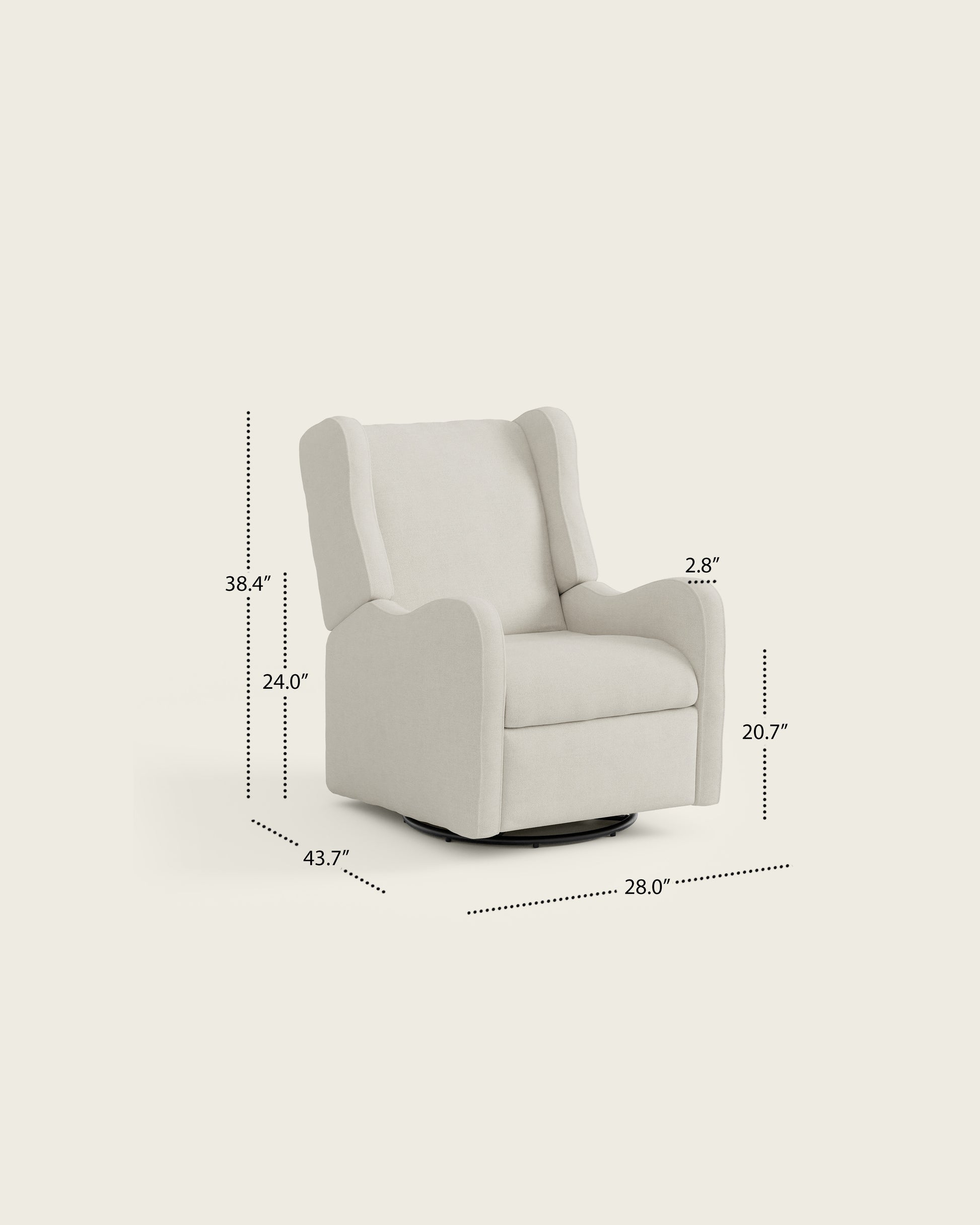 Snow Textured Weave / Metal Base