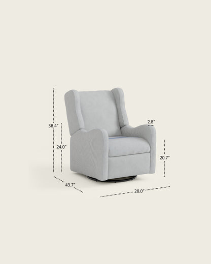 Bluebell Ticking Stripe / Metal Base