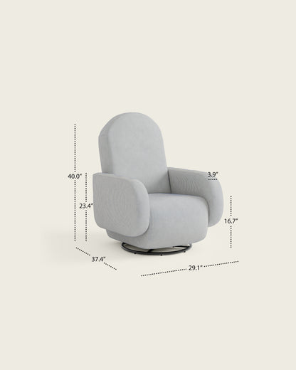 Bluebell Ticking Stripe / Metal Base