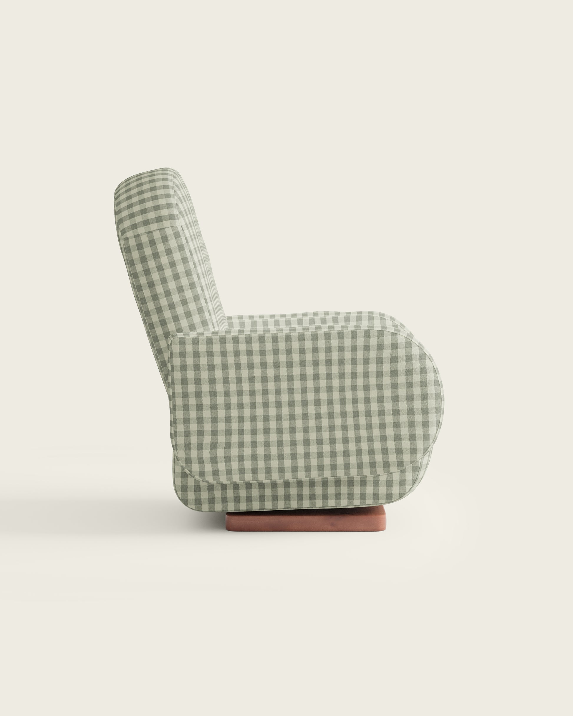 Celadon Gingham / Wood Base