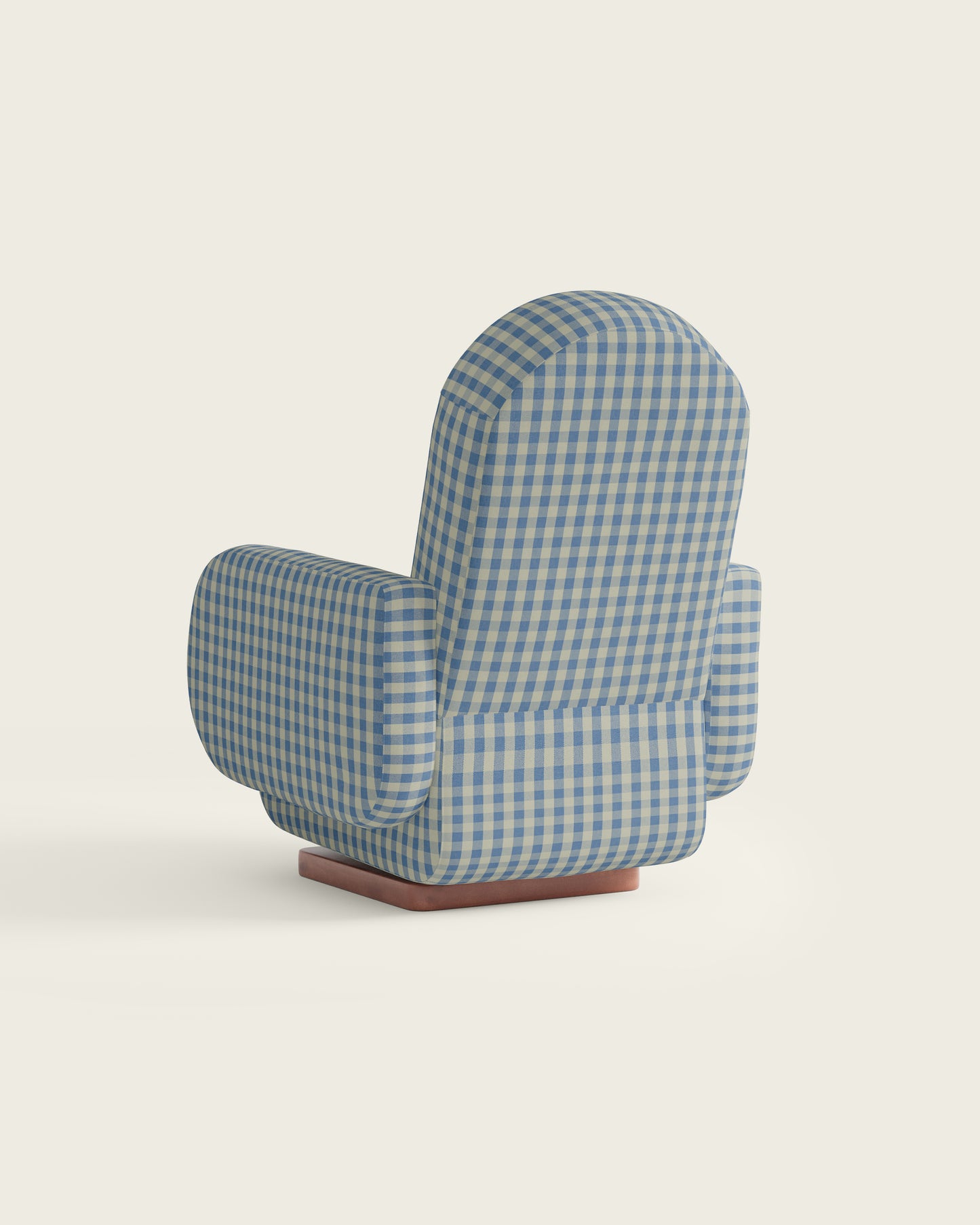 Bluebell Gingham / Wood Base
