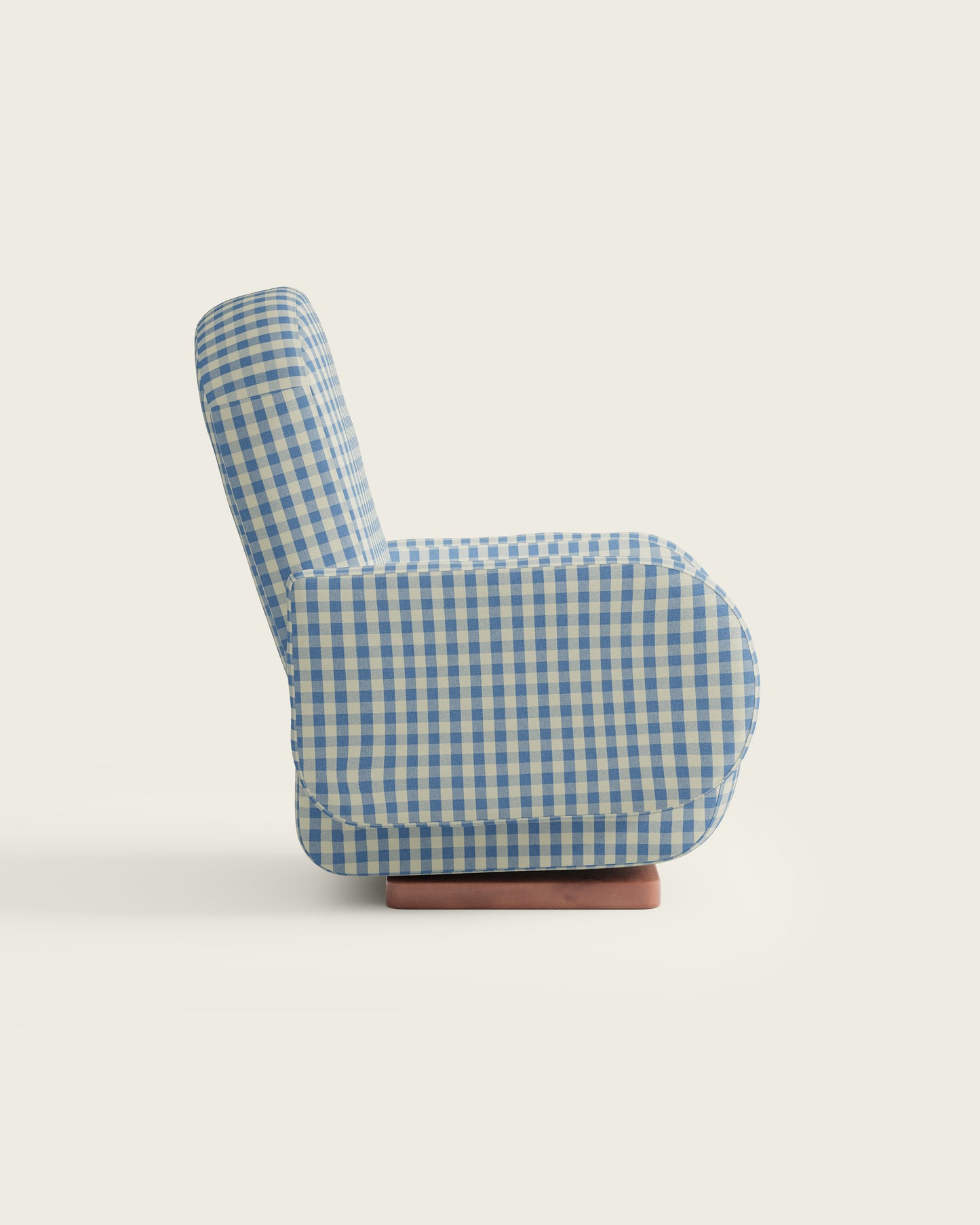 Bluebell Gingham / Wood Base
