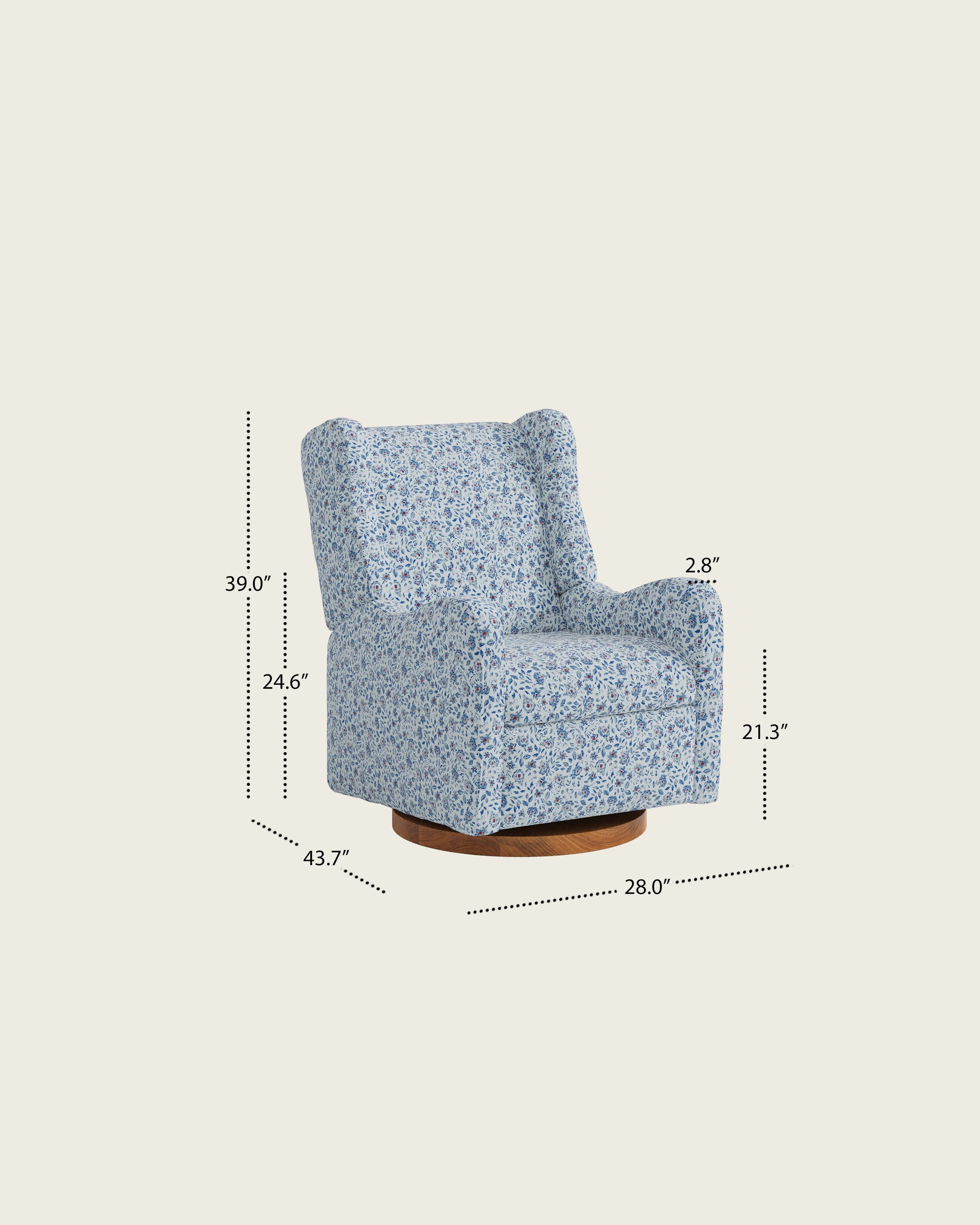 Blue Rosecroft / Wood Base