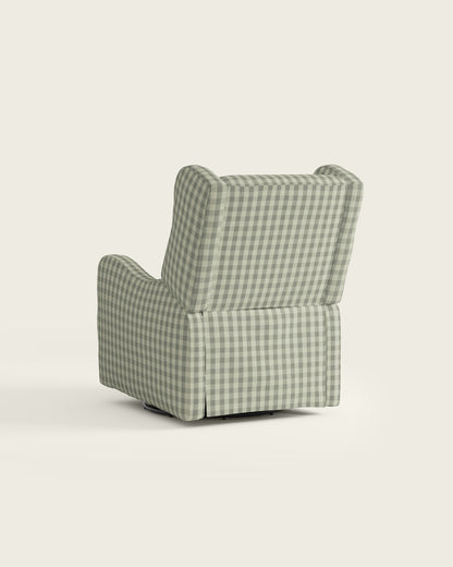 Celadon Gingham / Metal Base