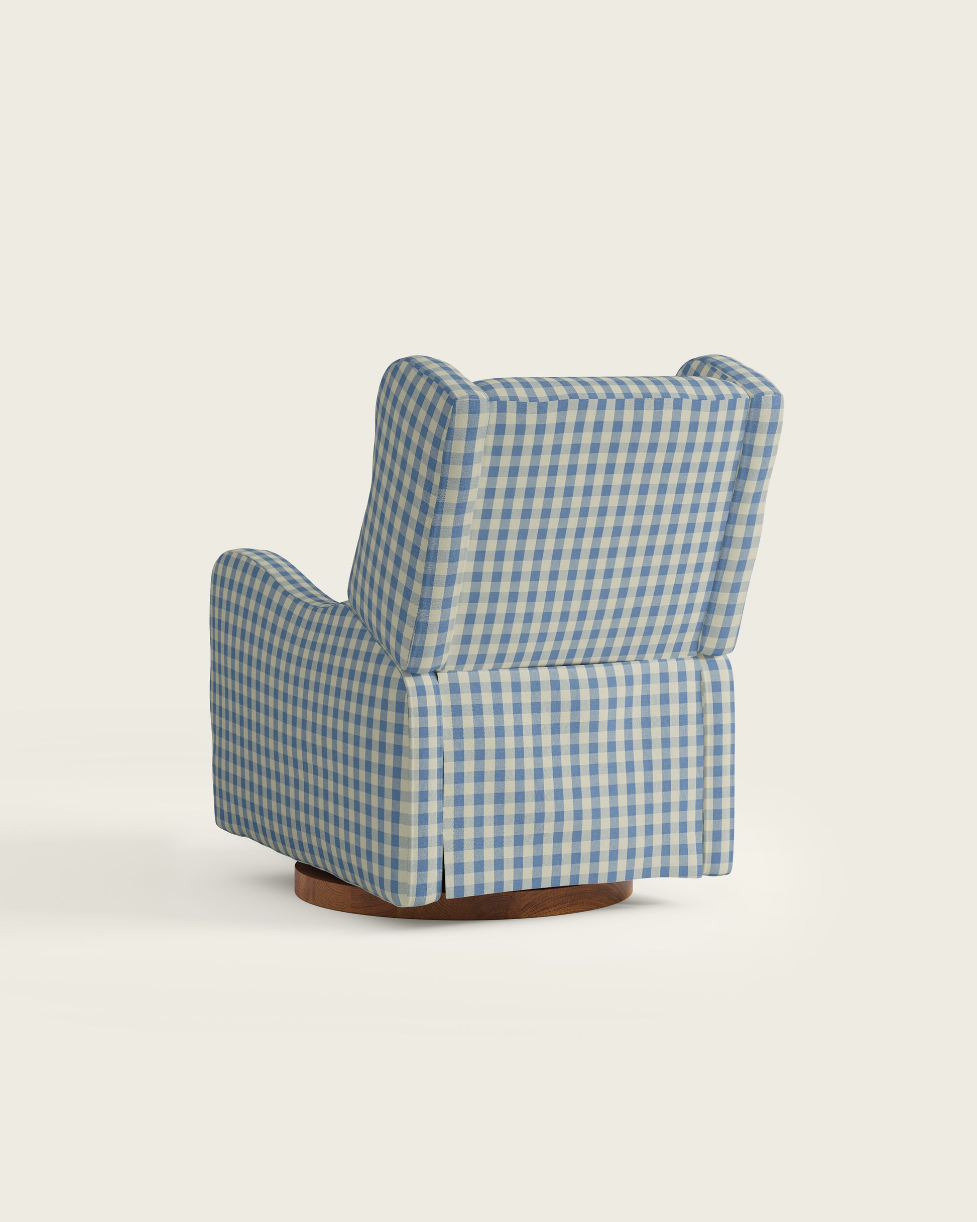 Bluebell Gingham / Wood Base